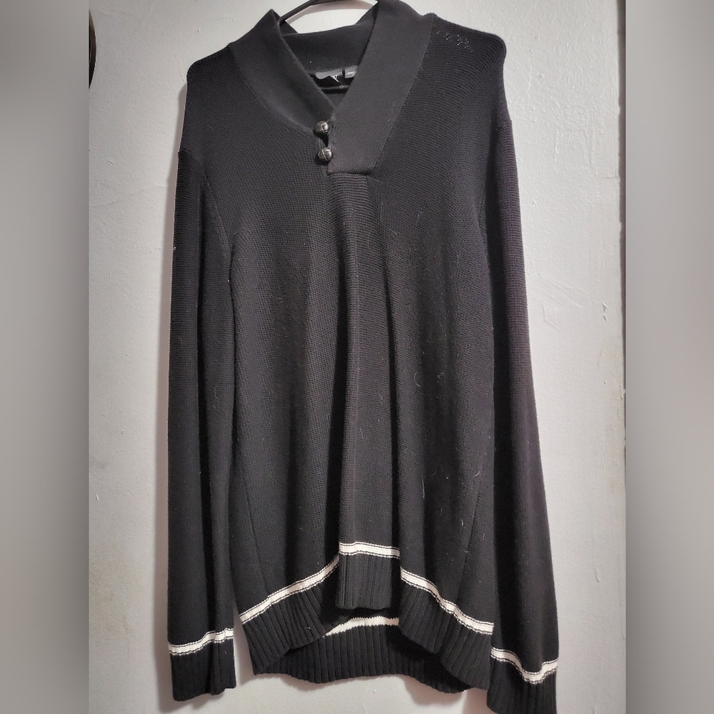 Armani Exchange Black White Cape Sweater Size L